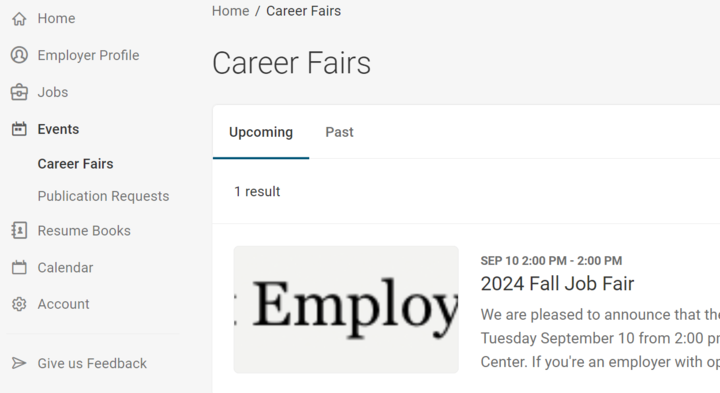 Screenshot of employer registration page on SEO job database