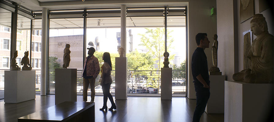 visitors in museum
